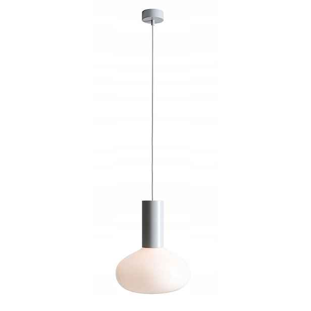 Závěsná Lampa Aldex Flo M 1x E14 Šedá 26 cm Skleněné kovové stínítko
