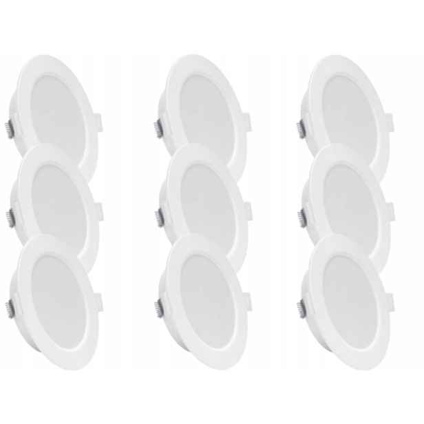 9x Led zapuštěné stropní svítidlo 6W Slim Neutrální plochý podomítkový panel