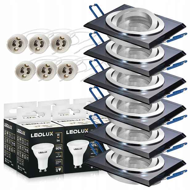 6x halogenové svítidlo Sklona Led GU10 1,5W