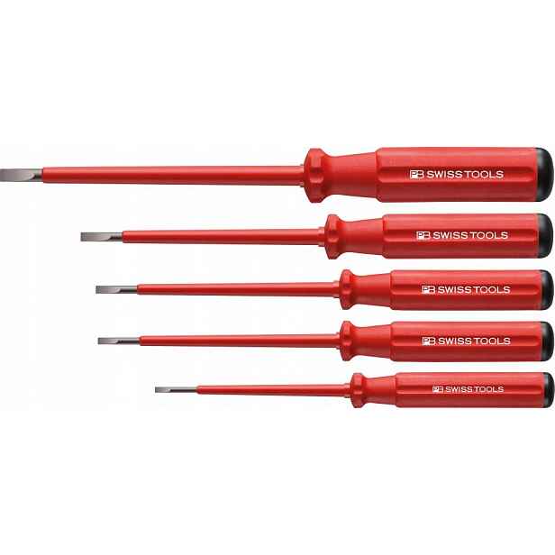 Šroubováky Vde 5-ks ploché v kartonové krabici Classic Pb Swiss Tools