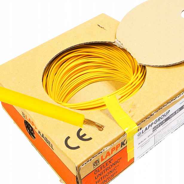 Kabel Lgy 0,5 mm žlutý 100 m