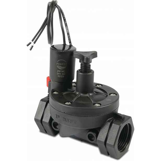 Profec Elektromagnetický ventil 3/4" Gw 10bar 24VAC černý typ 2-cestný Nc