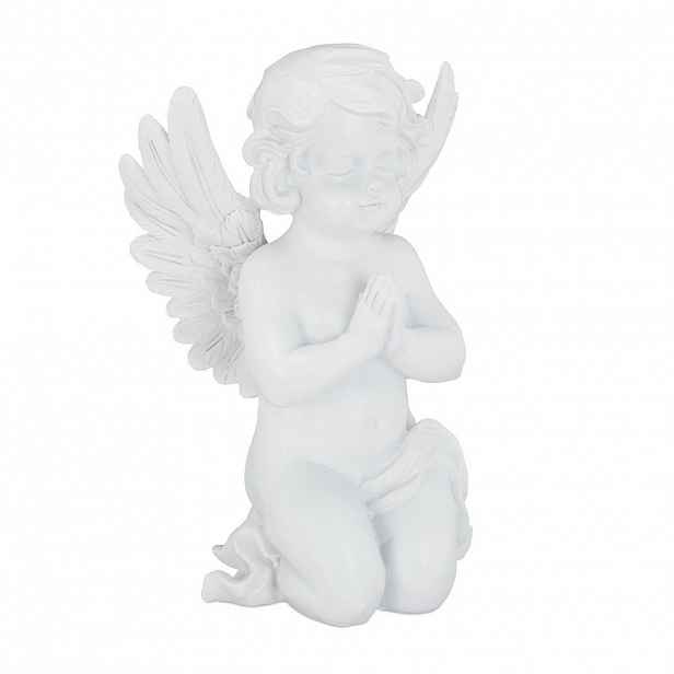 Relaxdays ANDĚL Bílý umělý kámen mrazuvzdorný 36 cm