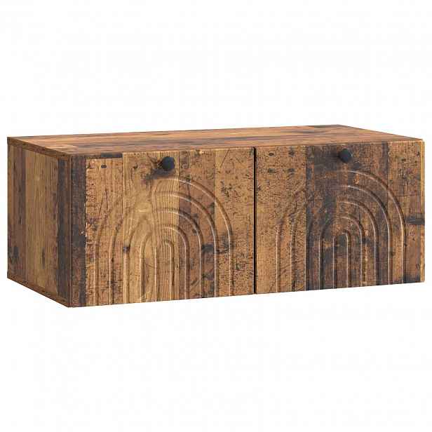 vidaXL Nástěnná TV skříň Nástěnný Staré dřevo 78,5 x 41 x 30 cm