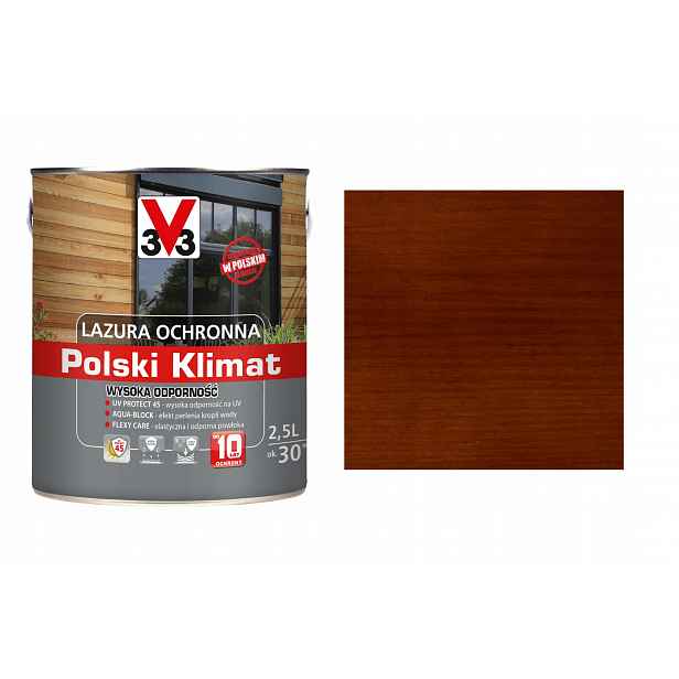 Lazura V33 Polský Klima 10 let Borovice Oregon. 2,5L