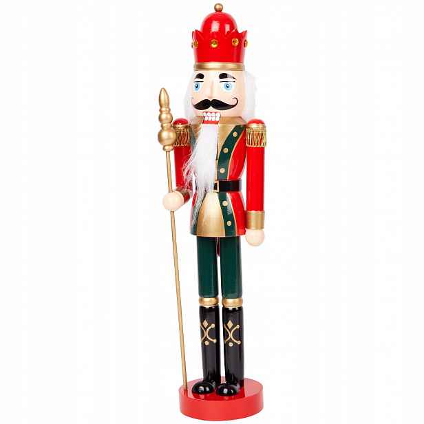 Louskáček S Žezlem Krásná Velká Vánoční Figurka 50 CM Dřevo