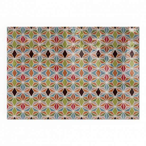 TULUP PODLOŽKA POD KRB 100x70 cm - Polygonální vzory v mřížce