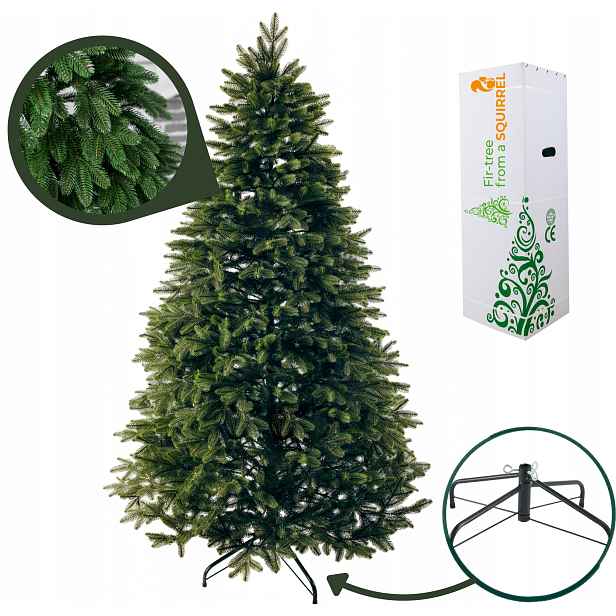 Umělý Vánoční Stromeček Jedle Belgická 100% Pe 210 CM, Hustý, Realistický, Premium