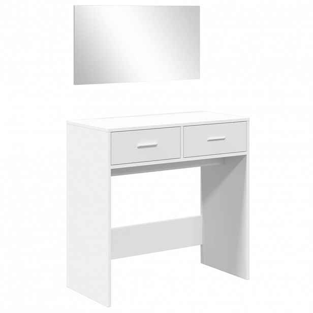 vidaXL Toaletní stolek se zrcadlem bílý 80 x 39 x 80 cm