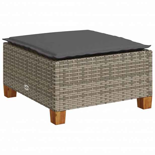 vidaXL Zahradní stolička s poduškou šedá 63,5 x 56 x 32 cm polyratan