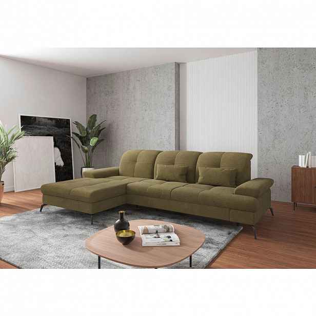 Sit & More ROHOVÁ SEDAČKA, textil, olivově zelená