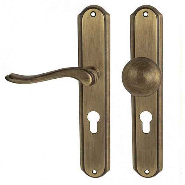 Klika Naturel Romeo bronz česaný matný WB roztěč 72 mm ROMEOSOOGSKLKO72L