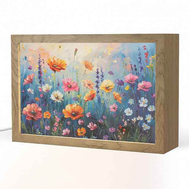 OnlyWow STOLNÍ LAMPA Květiny - Příroda - Akvarel - Umění 30x20 cm