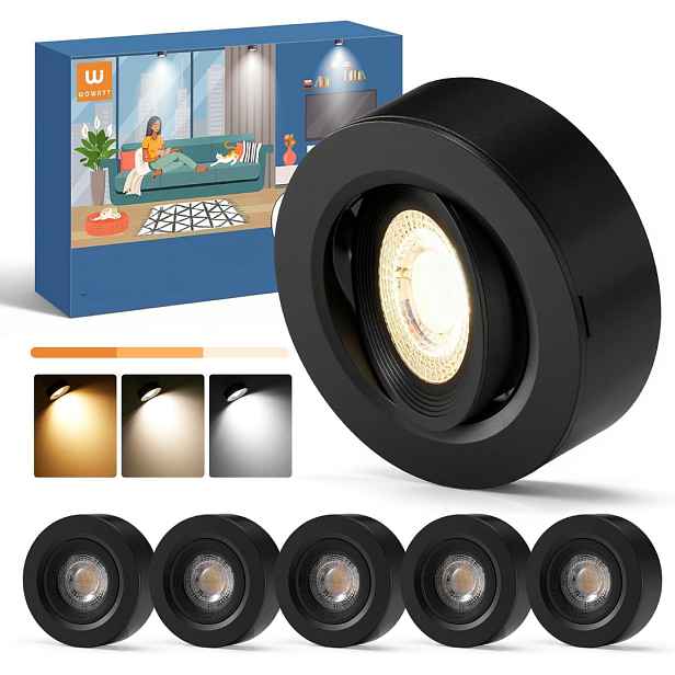 Stropní Reflektor Otočný Halogen 5W 4000K Wowatt, Sada 6 Ks
