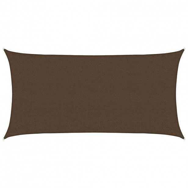 vidaXL Stínící plachta 160 g/m² hnědá 3 x 6 m HDPE