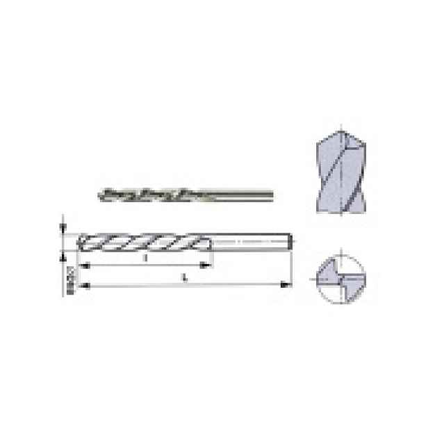 Vrták 03,20 mm levořezný