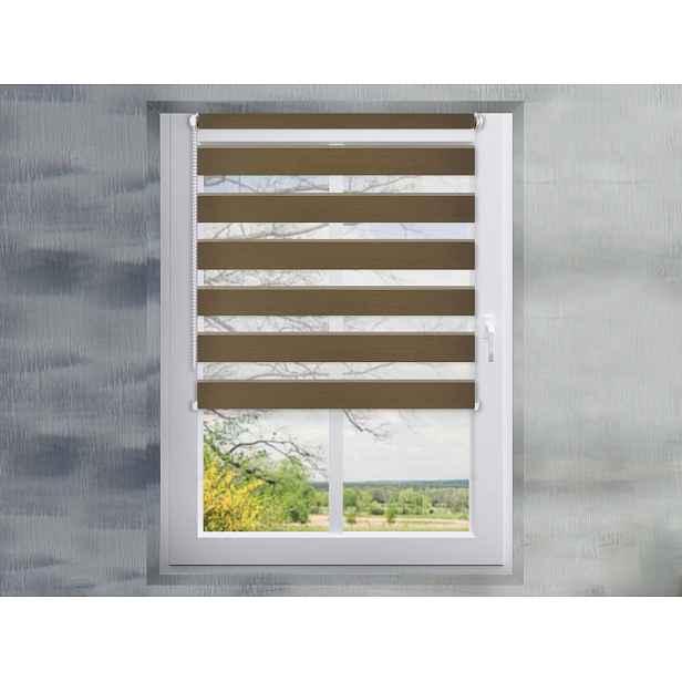 FEXI Roleta Den a noc, Silk tmavě zlatá, A 093, 220x75 cm