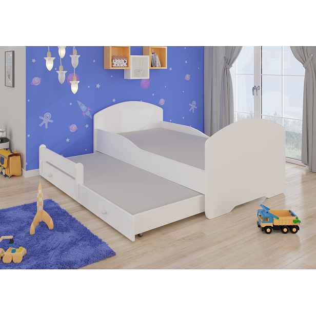Rozkládací dětská postel 160x80 cm BAKRIA - bílá