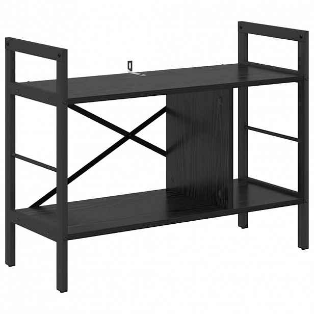 vidaXL Knihovna 3 úrovní 75 x 30 x 58,5 cm Kompozitní dřevo Černý dub