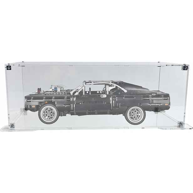 Vitrína s podstavcem Drewlandia pro sadu Lego 42111 Domova Dodge Charger