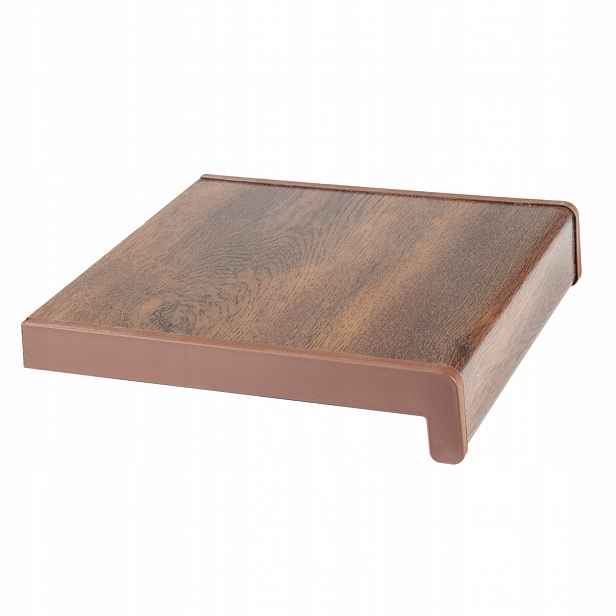 Vnitřní komorový parapet z Pvc s krytkami, šířka 35 cm, délka 110 cm, Ořech