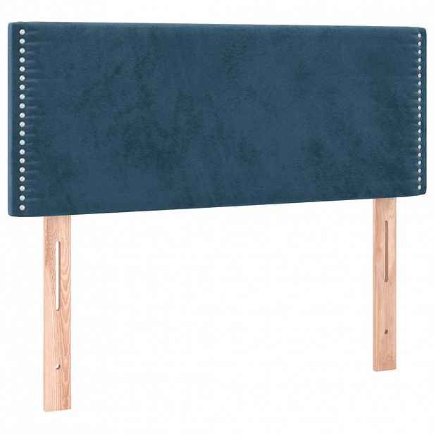 vidaXL Čelo postele tmavě modré 100x5x78/88 cm samet