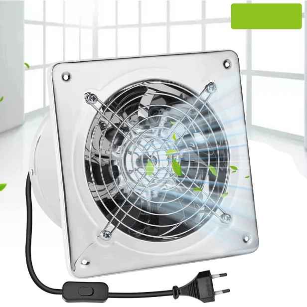 Výkonný Odtahový Ventilátor 150 mm 2600 ot/min Do Kuchyně Koupelny Sklepní Garáže