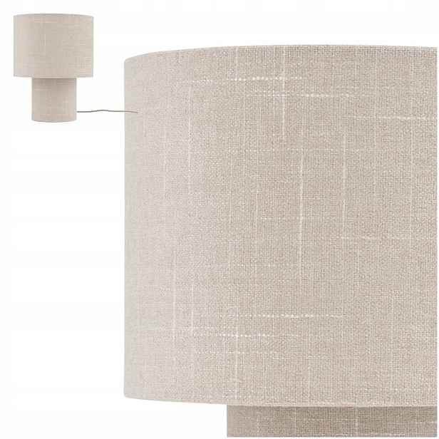 Béžová stolní lampa Santana je moderní vedle křesla v čítárně Nowodvorski