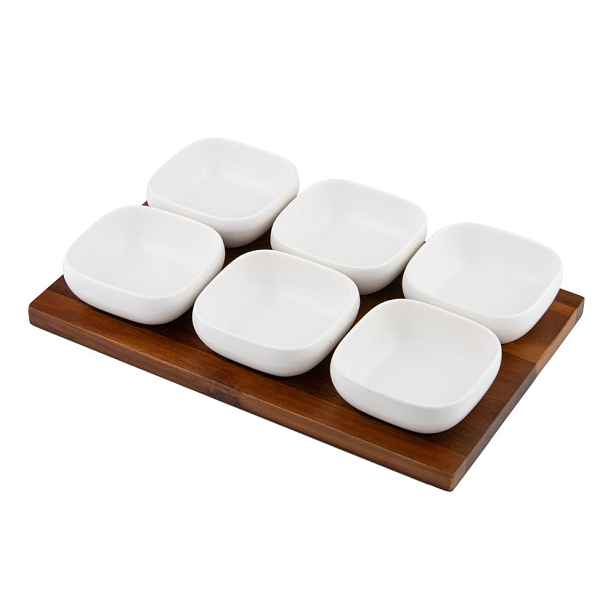 Bílé porcelánové servírovací misky v sadě 6 ks Essentials – Ladelle