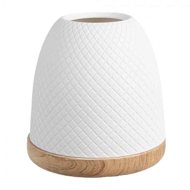 Bílý porcelánový svícen na čajovou svíčku - Ø 9*10 cm  Clayre & Eef