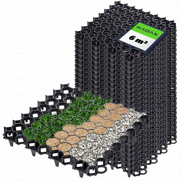 Geokrata Parkovací Mřížka Trávníková 50x50x3,5 24ks Zahradní 530 TON/m2