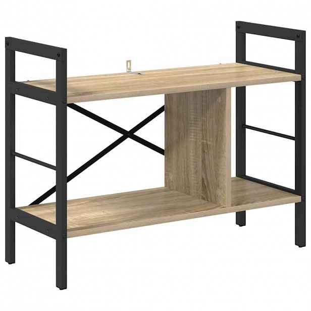 vidaXL Knihovna 3 úrovní 75 x 30 x 58,5 cm Kompozitní dřevo Sonoma dub