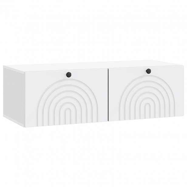 vidaXL Nástěnná TV skříň 99 x 41 x 30 cm Bílá Kompozitní dřevo
