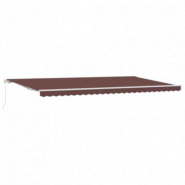 vidaXL Ručně zatahovací markýza hnědá 600 x 300 cm