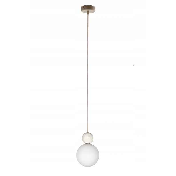 Závěsná lampa japandi béžová dřevěná koule G9 12W Sigma Lighting