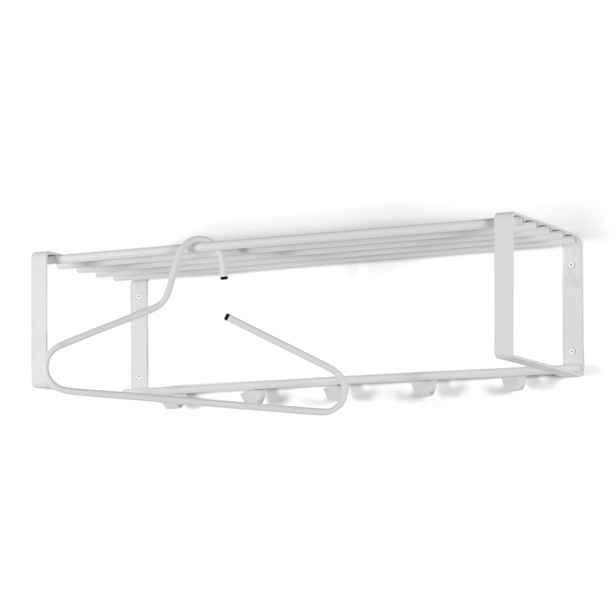 Bílý kovový nástěnný věšák s poličkou 70 cm Rex – Spinder Design