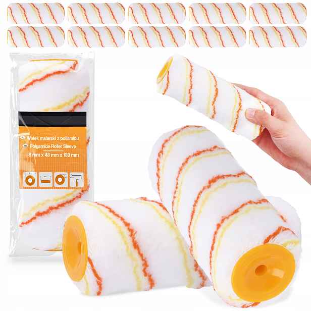 10 x Malířský Váleček 18 cm Náhradní náplň Malování na stěny, barvy Emulze Late Sh-t