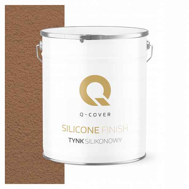 Silikonová Fasádní Omítka Hnědá Teplá F576 7 Kg Beránek Granulace 1.5 mm
