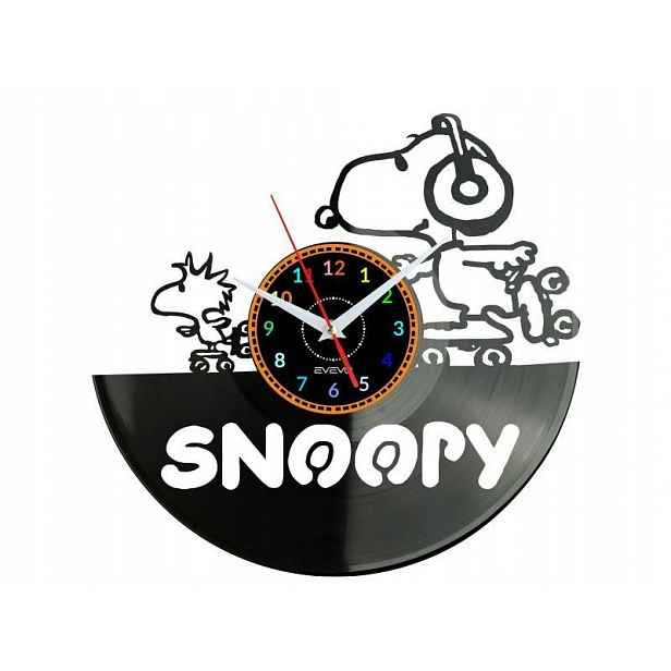 Snoopy Dárek Originální dekorace do domu Hodiny z vinylové desky