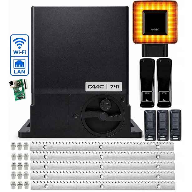 Pohon pro posuvnou bránu Faac 741C DELTA3 do 900 kg Wifi Lan