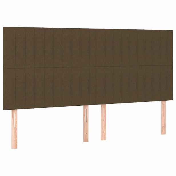 vidaXL Čelo postele tmavě hnědé 180x5x118/128 cm látkové