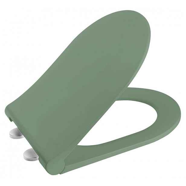 Sapho Brilla - WC sedátko, Slim, SoftClose, matná zelená 100787-128
