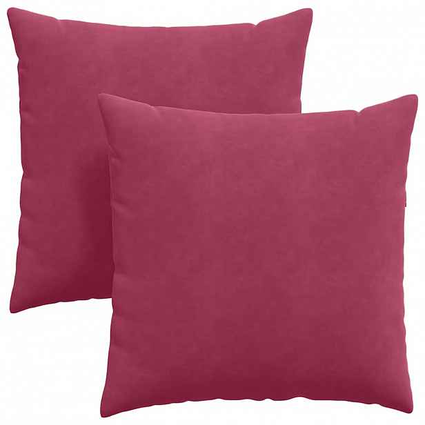vidaXL Pohovkové polštáře 2 pcs Víno Červené 80 x 80 cm