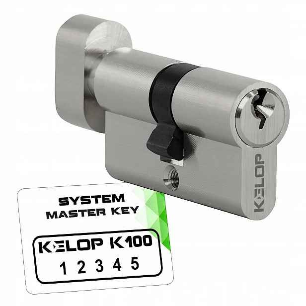 vložka Kelop K100 50/60G s niklovým knoflíkem, systém master key