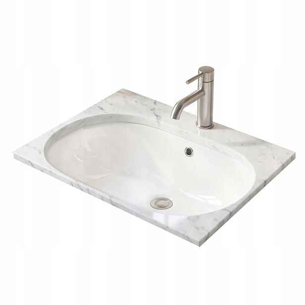 Oválná keramická umyvadlová deska Vena, bílá, 63.2 cm Rea