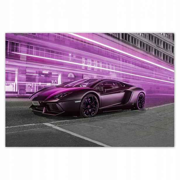 Plakáty 185x125 Fialové sportovní auto