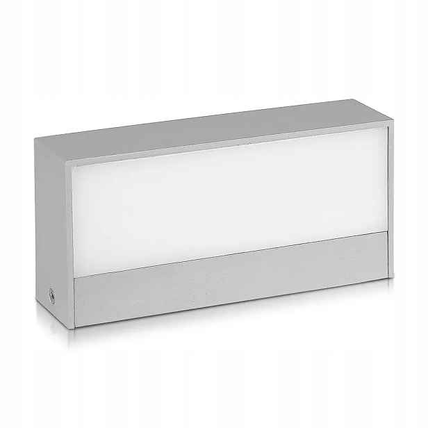 Venkovní zahradní nástěnné svítidlo Led šedé nahoru dolů obdélníkové 3000K 17cm V-tac