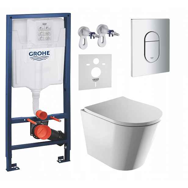 Podomítkový Wc set Grohe s mísou Omnires a tlačítkem Chrom Fresh