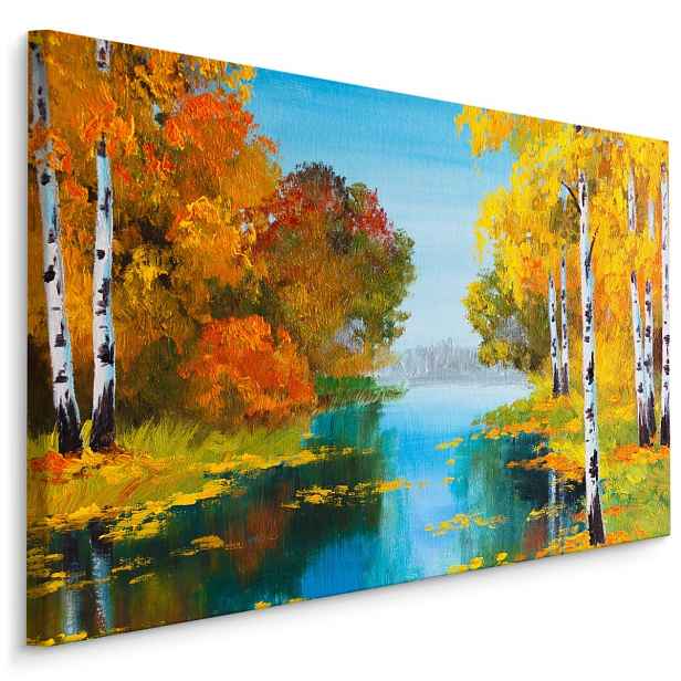 Plátno Březový Les Poblíž Řeky Varianta: 70x50