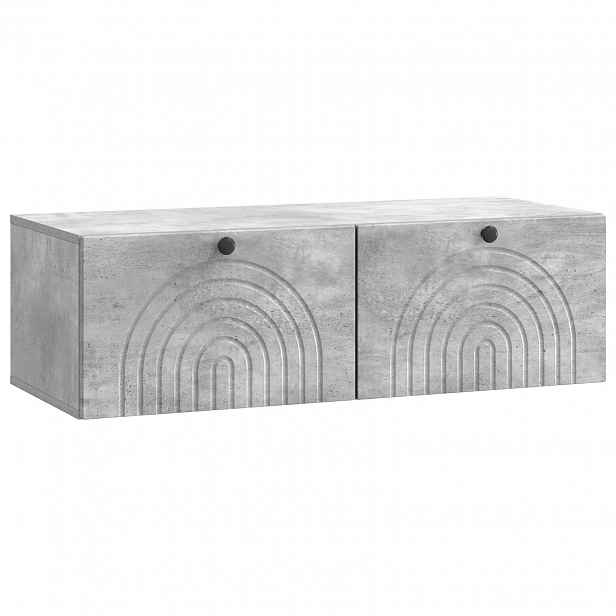 vidaXL Nástěnná TV skříň Nástěnný Betonově šedá 99 x 41 x 30 cm